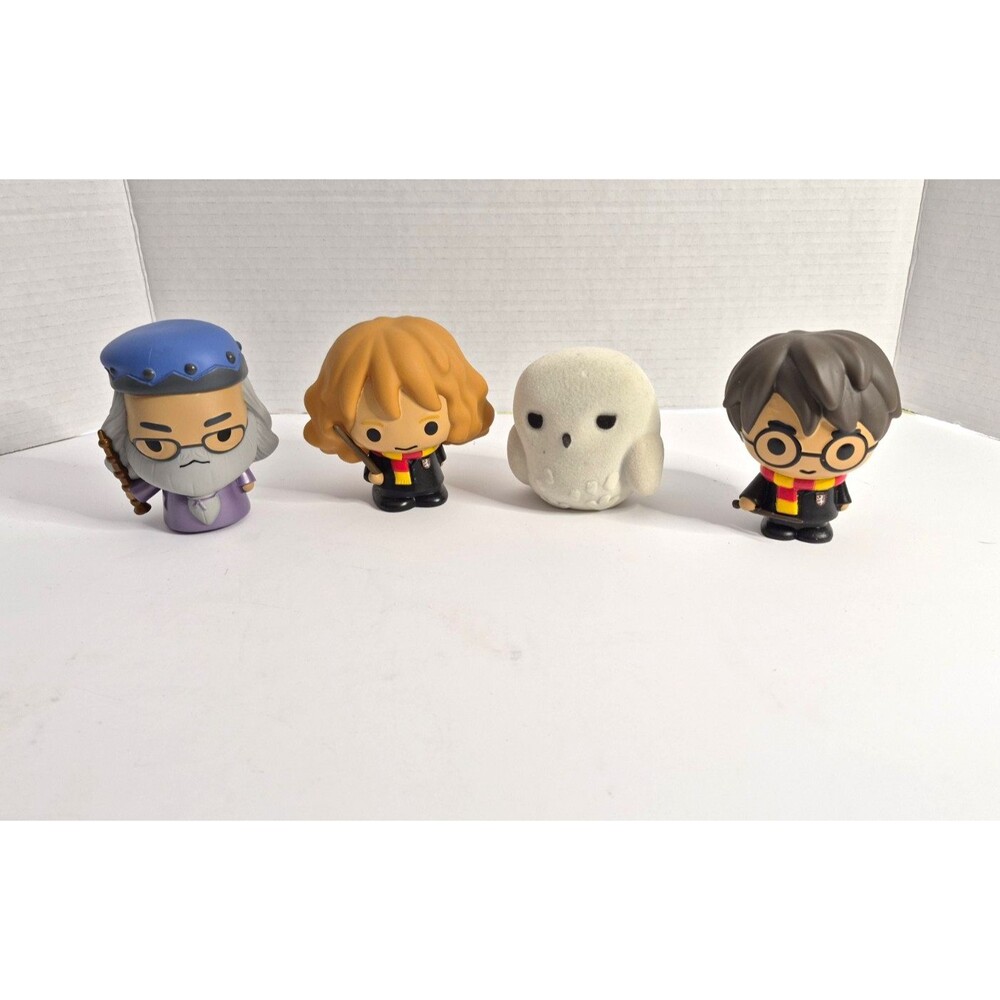 Harry Potter Mini Figurines Set - Harry, Ron, Hermione, Dumbledore & Hedwig